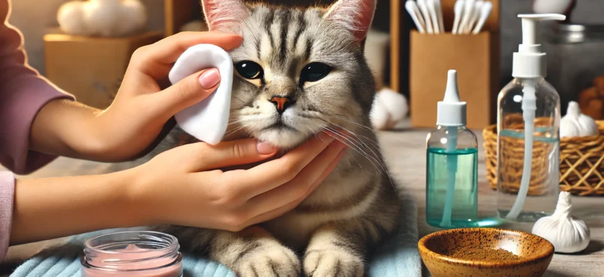 Закисшие глаза у котов